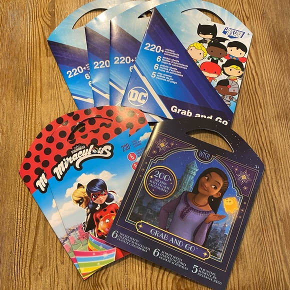 WISH, JUSTICE LEAGUE, HEROEZ MIRACULOUS GRAB AND GO ART ACTIVITY SETS FOR KIDS - Picture 1 of 16